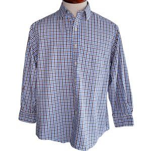 Club Room Mens 17 32/33 Plaid Check Dress Shirt